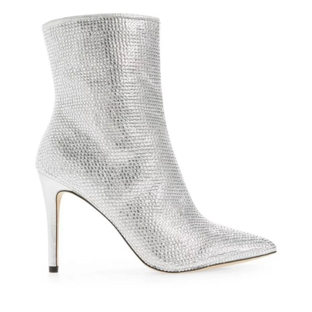 BP Ankle Booties Size 8.5 Athenna Crystal Pointed Toe High Heel Boots
